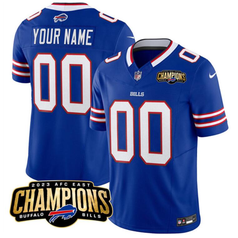 Youth Buffalo Bills Active Player Custom Blue 2023 F.U.S.E. AFC East Champions Ptach Stitched Football Jersey Youth Buffalo Bills Active Player Custom Blue 2023 F.U.S.E. AFC East Champions Ptach Stitched Football Jersey